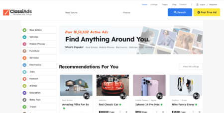 Classiads Classified Ads Theme - Premium WordPress Classifieds