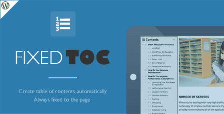 Fixed TOC Table of Contents Plugin  (Tocer)