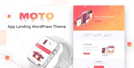 Moto  - App Landing Page WordPress Theme
