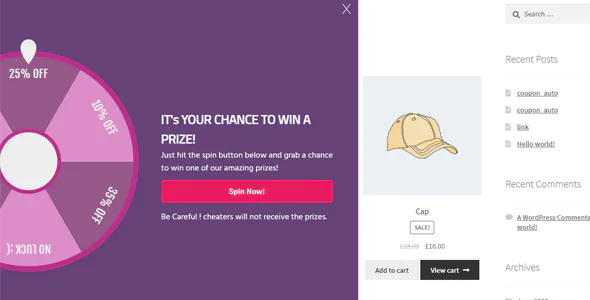 Spin Wheel For WooCommerce
