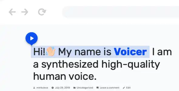 Voicer  – Text to Speech Plugin for WordPress