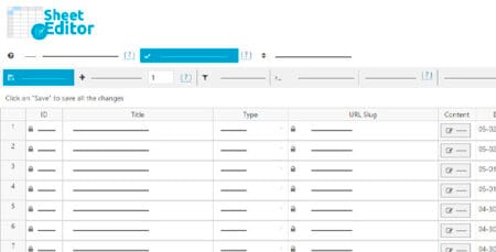 WP Sheet Editor Editable Frontend Tables