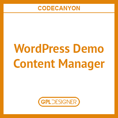 WordPress Demo Content Manager