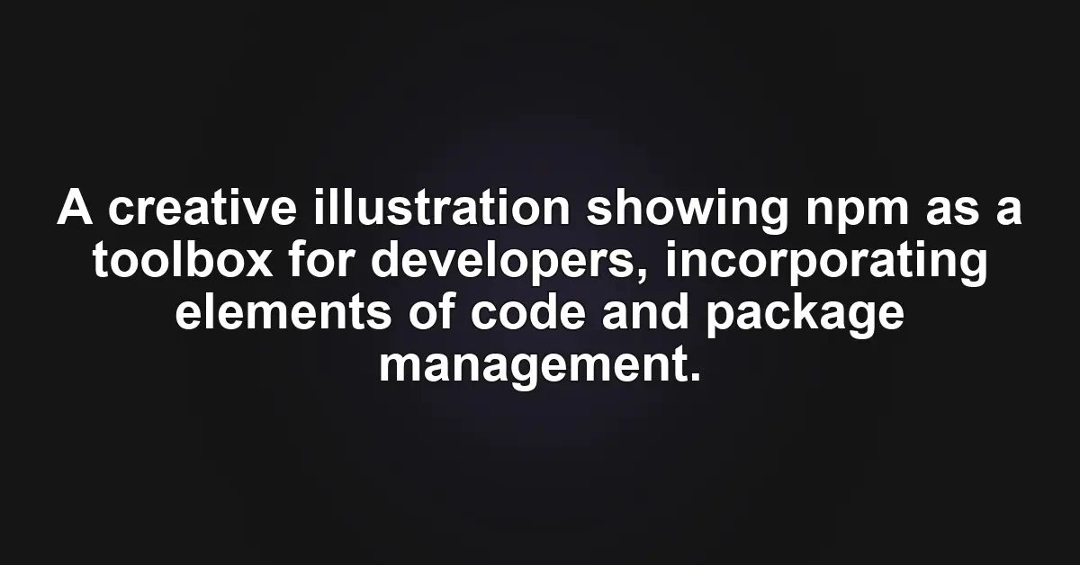 Mastering npm: A Beginner's Guide to Node Package Manager Mastering npm: A Beginner's Guide to Node Package Manager