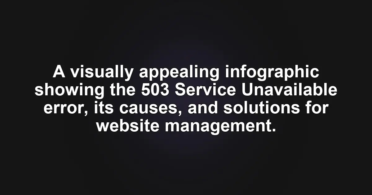 Understanding and Resolving the 503 Service Unavailable Error Understanding and Resolving the 503 Service Unavailable Error
