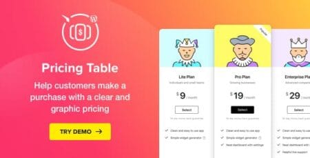 Elfsight Pricing Table Plugin